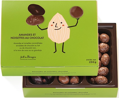 Boite amandes chocolats - 230gr
